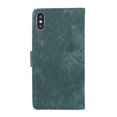 thumbnail image 7 of Feishell for iPhone XS Max Wallet Case with Wrist Strap, [Butterflies & Orchid Embossed] Premium PU Leather Magnetic Clasp Case Cover with Card Slots Kickstand Flip Phone Case for Women Men,Green, 7 of 7