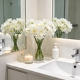 thumbnail image 5 of MMJ Artificial Daffodil Bouquet 2 Pack 8 Stems Each 14.1in for Wedding Home Table Centerpiece Decor Fake Flower, 5 of 6