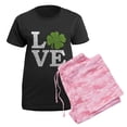 thumbnail image 5 of CafePress - Love_Shamrock_White Pajamas - Women's Short Sleeve Print T-Shirt and Pants Dark Cotton Pajama Set, 5 of 7