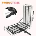 thumbnail image 2 of 800 Lbs Hitch Cargo Carrier with Ramp, Folding Hitch Mount Cargo Carrier Basket, Heavy-Duty Alloy Steel Cargo Carrier Hitch Mount, 50 X 28.3 X 5 in for Cars SUV Vans Trucks, 2 of 9