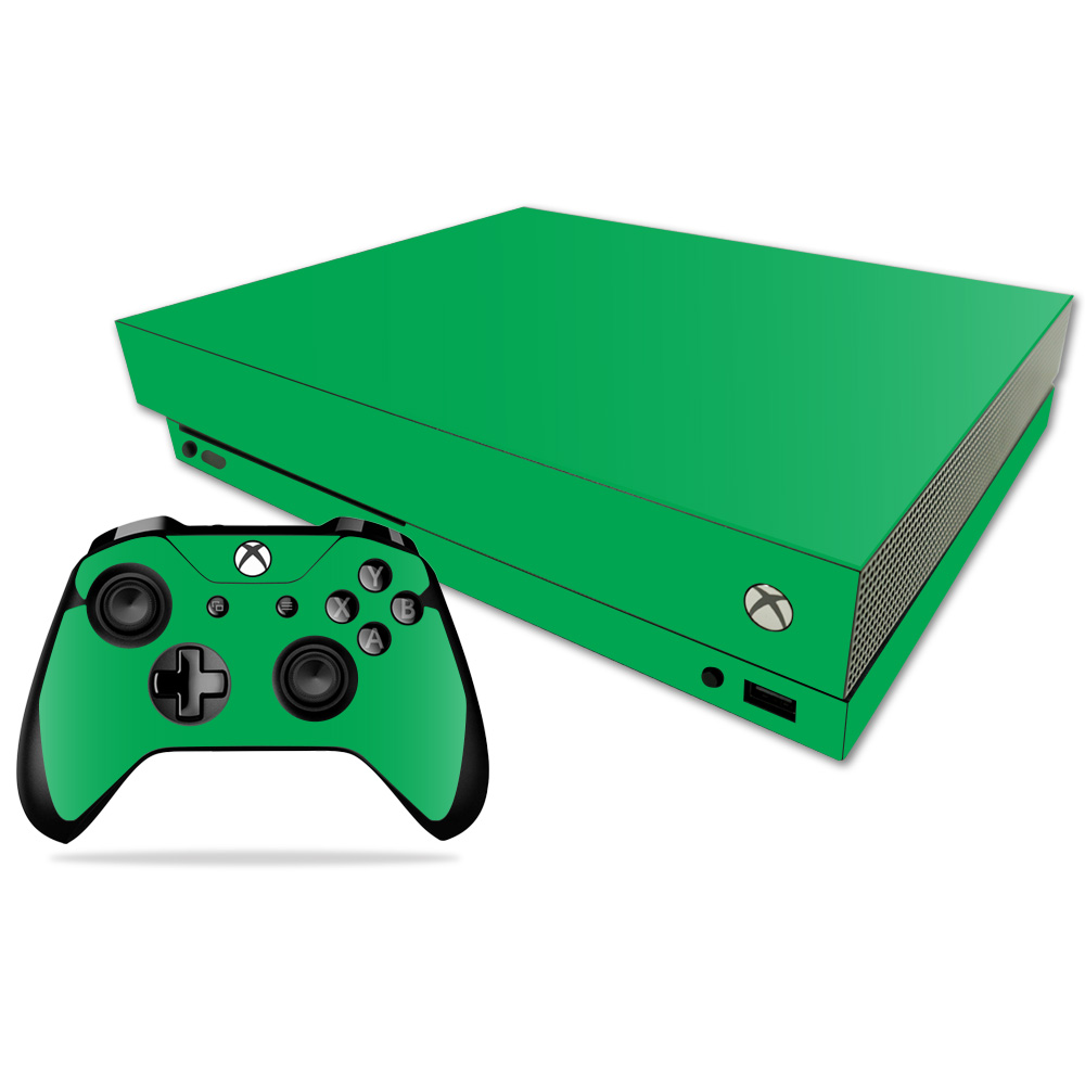 Skin Decal Wrap for Microsoft Xbox One X Solid Green