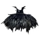 thumbnail image 3 of Capa gótica de plumas artificiales para hombrera, bufanda para disfraz de cosplay, plumas falsas Negro, 3 of 9