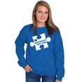 thumbnail image 4 of Different Not Less Autism Puzzle Unisex Plus Size Sweatshirt Brisco Brands 4X, 4 of 6