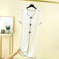 thumbnail image 2 of PBFRDSJ Modal Nightgowns for Women V Neck Short Sleeve Loose Soft Sleep Dress Casual Loungewear Nightwear Sizes L,XL, 2 of 3