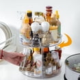 thumbnail image 4 of Organizador de maquillaje giratorio de 360 ​​grados para baño, estuches de almacenamiento de cosméticos giratorios y vitrinas de soporte de maquillaje, transparente, 4 of 5