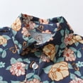 thumbnail image 5 of BXJX Boys Hawaiian Button Down Shirts- Short Sleeve Casual Cotton Summer Print Tees Multicolor Size 12-13T, 5 of 6