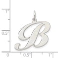 thumbnail image 5 of Sterling Silver Large Script Initial Letter B Charm, 5 of 5