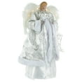 thumbnail image 3 of Northlight 18" Lighted White and Silver Angel in a Dress Christmas Tree Topper - Warm White Lights, 3 of 5
