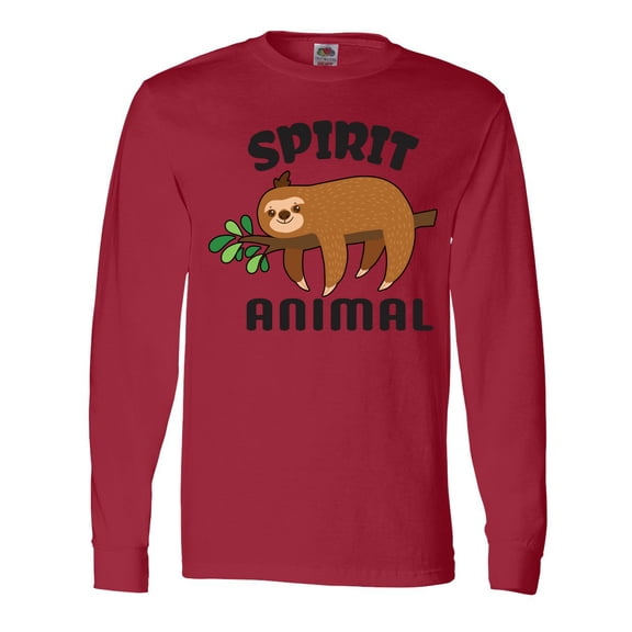 Inktastic My Spirit Animal is a Sloth with Sloth Illustration Long Sleeve T-Shirt