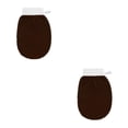 thumbnail image 2 of Qarigey Guante de baño Espalda Cuerpo Depurador Guantes Herramienta de masaje Café oscuro 2Conjunto, 2 of 6