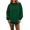 thumbnail image 2 of Hontri Oversized Sweatshirts for Women Crewneck 2026 Fall Outfits Long Sleeve Pullover Sweatshirt, Soft Loose Basic Tops, Casual Lounge Work Daily Wear, Fashion Travel Clothes Blackish Green L, 2 of 6