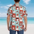 thumbnail image 4 of Gaeub Warm Christmas Memories Print Men's Hawaiian Shirt,Button Down Short Sleeves Shirts,Tropical Beach Casual Button Down Shirts,XX-Large, 4 of 7