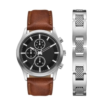 JG1040-12 Men's Leather Strap Retrograde Calendar Watch - Walmart.com