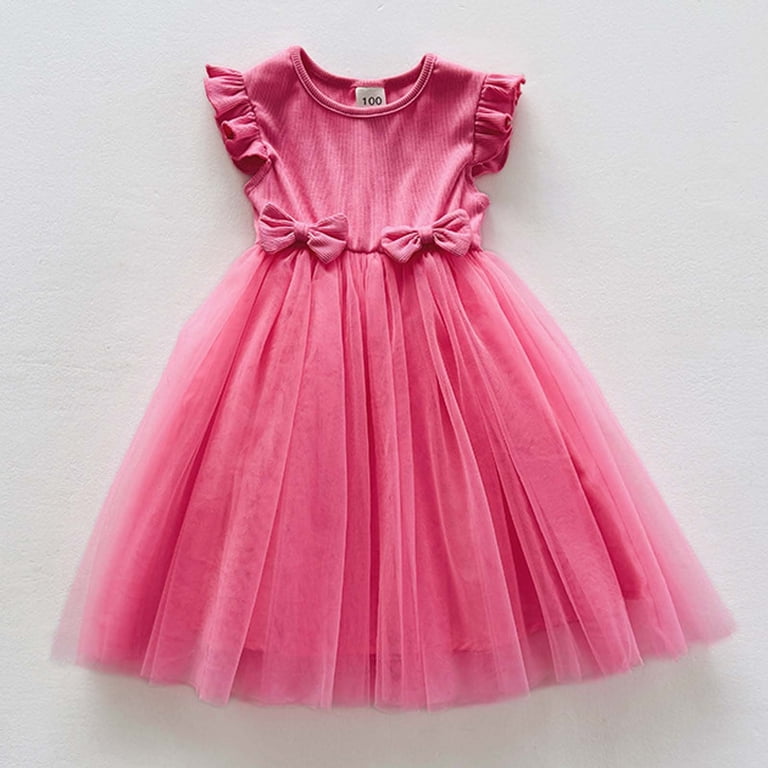 TYGHBN Toddler Girls Fly Sleeves Prints Embroidery Bowknot Dress Dance Party  Dresses Clothes Tie Lace Dress Youth Swing Dress 1st Birthday Dress  Dinosaur Dress Girls Baby Girl Christmas Dress Girl - Walmart.com