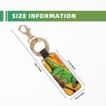 thumbnail image 3 of Wukai Cool Dinosaur Playing Guitar Print Leather Car Keychain, Universal Key Fob Keychain, Leather Key Chain Holder for Men and Women,360 Degree Rotatable, 3 of 5