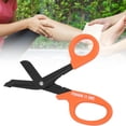 thumbnail image 5 of Tijeras gruesas para vendajes de acero inoxidable para exteriores, tijera médica, herramienta de tratamiento de emergencia (naranja), 5 of 5