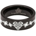 thumbnail image 5 of Butterfly Heart Tungsten Carbide Ring, 5 of 9