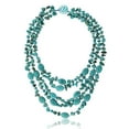 thumbnail image 2 of Gem Stone King 20 Inch Stunning 3 Strands Green Simulated Turquoise Necklace with Toggle Clasp, 2 of 4