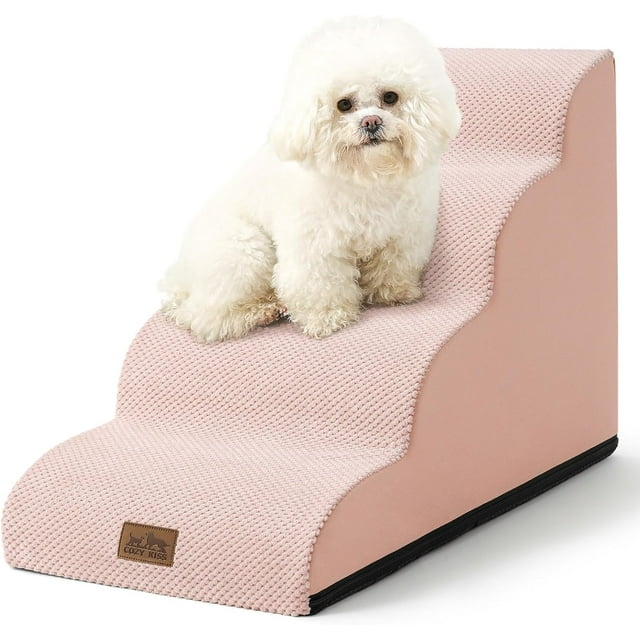 Dog Stairs for Small Dogs .” H Pet Step with Leakproof Cover High Density Foam Cat Ramp for Couch Sofa or Chair Lightweight Durable Comfort .x.x Step