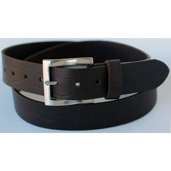45-46 Handmade Heavy Duty Men's Dress Casual Cow Leather Belt Brown 2633RS