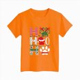 thumbnail image 4 of sdbrld Kids Merry Christmas T-Shirt Girls Cute Short Sleeve Tee for Fall Holiday Party and Xmas Gifts Orange Sizes 9-10 Years, 4 of 4
