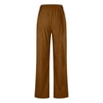 thumbnail image 4 of GILIGEGE Womens Corduroy Pants Elastic High Waisted Straight Leg Pull On Trousers Casual Loose Comfy Cotton Fall Pant with Pockets Coffee M, 4 of 5