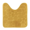 thumbnail image 3 of Evideco French Home Goods Memory Foam Contour Bath Mat Mustard Yellow Pebble Design 18x20, 3 of 9