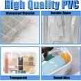 thumbnail image 4 of 3 Pack Clear Makeup Bags, Waterproof Toiletry Bag with Zipper, Transparent Travel Cosmetic Bag, TSA Approved Clear Organizer Bags, PVC Cosmetic Pouch Case for Vacation Airport Airline Compli, 4 of 5