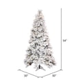thumbnail image 3 of Vickerman 4.5' x 30" Flocked Atka Slim Artificial Christmas Tree, Warm White LED lights., 3 of 4