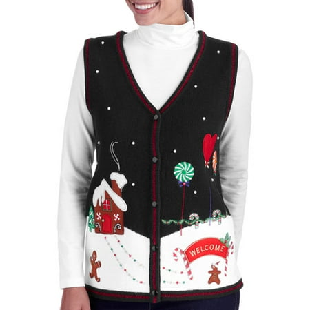 christmas vest sweater walmart