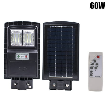 

60W 80LED Outdoor Waterproof Light Solar Sensor Light with Light Control and Radar Sensor Black