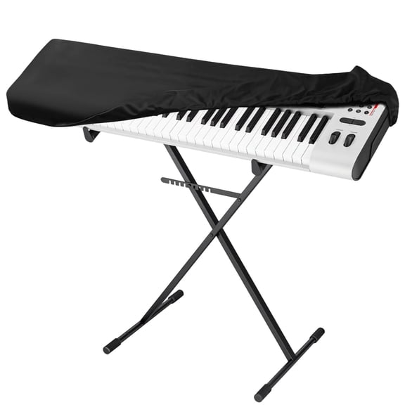 Piano Keyboard Dust Cover, 88 Key Electronic Digital Piano Cover, Long-Lasting Oxford Cloth Protector, Waterproof Elastic Keyboard Shield, Classic Black Accessory for Home Studio