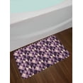 thumbnail image 2 of Geometric Bath Mat, Abstract Triangles with Dark and Pale Color Shades, Plush Bathroom Decor Mat with Non Slip Backing, 29.5" X 17.5", Dark Purple Lilac, by Ambesonne, 2 of 2