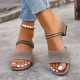 thumbnail image 6 of Lenago Women's Open Toe Chunky Heel Sandals Ankle Strap Platform Slides Summer Casual Walking Shoes Comfortable Fashionable Summer Vacation Khaki 8.5, 6 of 9