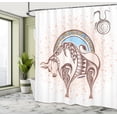 thumbnail image 5 of Ambesonne Zodiac Shower Curtain, Taurus Astrology, 69"Wx84"L, Brown Beige, 5 of 5