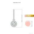 thumbnail image 2 of ANGARA Natural Diamond Dangle Earrings with Halo in 925 Sterling Silver for Women (Size-4.5mm| Color-H| Clarity-SI2) | April Birthstone, Anniversary, Jewelry Gift for Women | Natural Diamond Earrings, 2 of 7