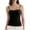 Black, variant on Built in Bra Tank Tops for Women, Double Lined Padded Scoop Neck Spaghetti Straps Basic Summer Top