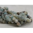 thumbnail image 2 of K-KED Natural Multi-colour Frosted Amazonite Round Beads 8mm 15", 2 of 3