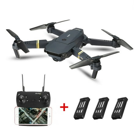 Eachine E58 WIFI FPV RTF RC Drone Quadcopter with 0.3MP HD Camera +3 Batteries Foldable Wide Angle Camera High Hold Mode New Year Christmas Gifts Toys For