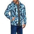 thumbnail image 3 of Zip Up Hoodies for Men - Blue Camouflage Long Sleeve Comfrt Men'S Fashion Hoodies & Sweatshirts, Jackets for Men Hoodies Pullover Clothing Clothes with Pouch, 3 of 5