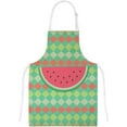 thumbnail image 4 of Dreamtimes Oven Mitts and Pot Holders with Chef Apron 3Pcs Set Sweet and Cute Watermelon Non Slip Heat Resistant Gloves for Baking Cooking BBQ, 4 of 7