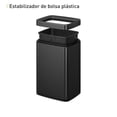 thumbnail image 4 of EKO Bote de basura Laguna 8L. Tapa abierta acabado Acero Inoxidable Negro Mate. Cubo de basura para oficina, baño o habitación. Estilo anidado, 4 of 8