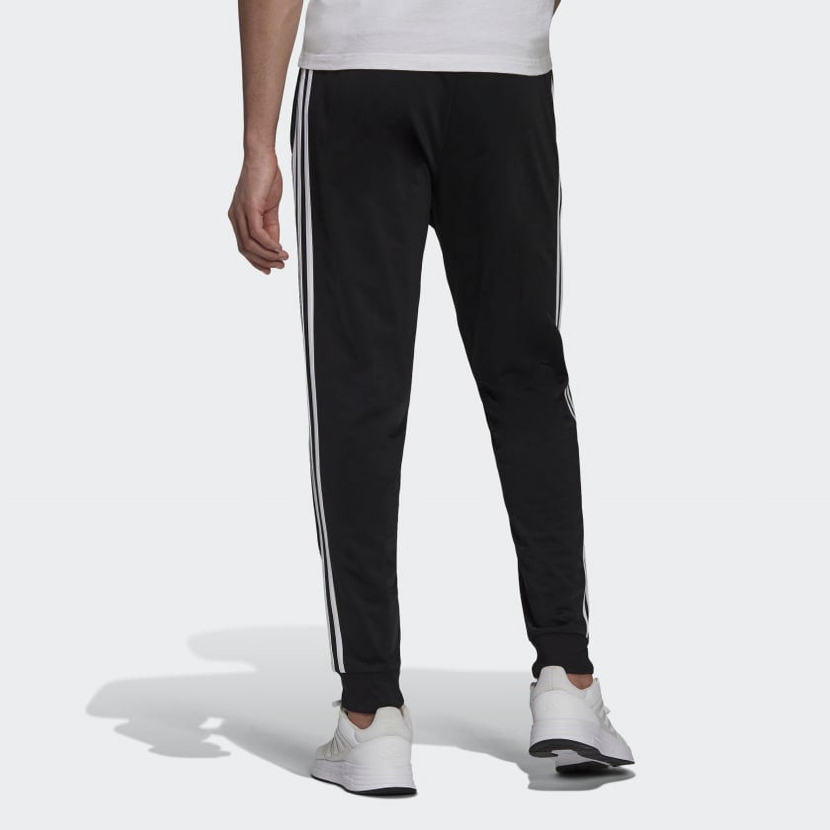 Adidas Men's Tricot Tapered 3-Stripes Track Pant Black photo 3