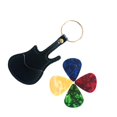 thumbnail image 3 of Estuche de almacenamiento de púas de guitarra CUTICAT cuero PU llavero Soporte para guitarra clásica eléctrica negro, 3 of 8