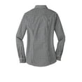 thumbnail image 3 of Port Authority Ladies Long Sleeve Gingham Easy Care Shirt-2XL (Black/ Charcoal), 3 of 3
