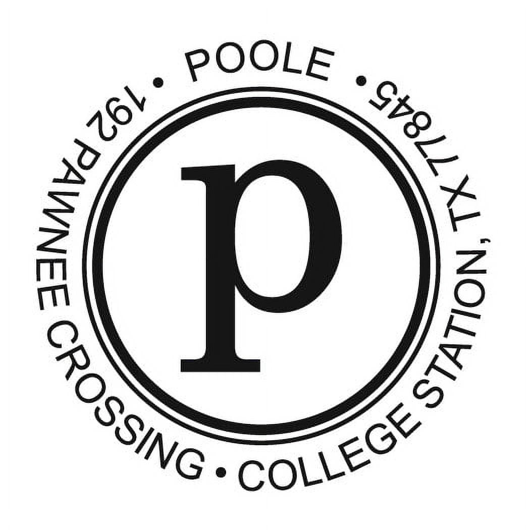 Personalized Round Self-Inking Rubber Stamp - The Big Poole Initial