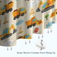 thumbnail image 6 of Cartoon Construction Vehicles Clouds Shower Curtain 84"x72" ,Bathroom Decorative Shower Curtains Set with 12 Hooks,Modern Waterproof Washable Shower Curtain, 6 of 6