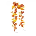 thumbnail image 2 of Fall Garland 26 Leaf Artificial Maple Vine Fall Decor for Fireplace Mantel Staircase Autumn Thanksgiving Harvest Home Decor 78.74in, 2 of 8