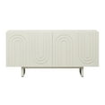 thumbnail image 2 of Windham Cream Wood Four Door Credenza with Adjustable Shelves, 2 of 6