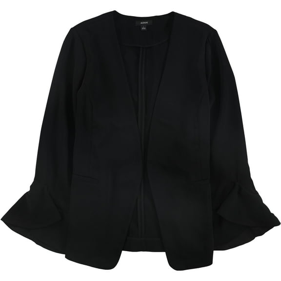 Alfani Womens Flutter Blazer Jacket, Black, Petite, PS
